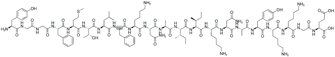 BETA-ENDORPHIN (1-5) + (16-31), HUMAN 结构式