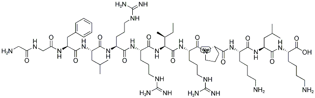 GLY-GLY-PHE-LEU-ARG-ARG-ILE-ARG-PRO-LYS-LEU-LYS 结构式