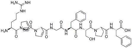 (3,4-DEHYDRO-PRO2·3,DES-ARG9)-BRADYKININ 结构式