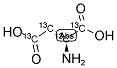 L-天冬氨酸-13C4 结构式