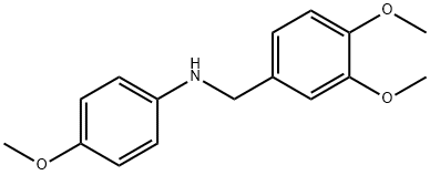 N-(3,4-二甲氧基苄基)-4-甲氧基苯胺 结构式