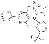 O,O-DIETHYL O-(6-METHYL-2-PHENYL-5-[3-(TRIFLUOROMETHYL)PHENOXY]PYRIMIDIN-4-YL) PHOSPHOTHIOATE 结构式