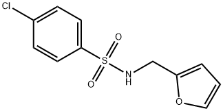 4-Chloro-N-(2-furylmethyl)benzenesulfonamide 结构式