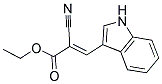 2-Cyano-3-(1H-indol-3-yl)-acrylic acid ethyl ester 结构式