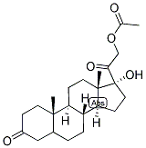 PREGNANE-17A,21-DIOL-3,20-DIONE 21-ACETATE 结构式