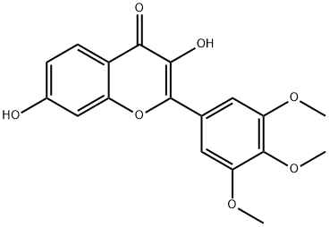 3,7-二羟基-3',4',5'-三甲氧基黄酮 结构式