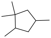 1,1,2,4-TETRAMETHYLCYCLOPENTANE 结构式