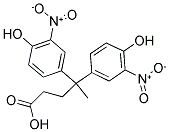 4,4-BIS-(4-HYDROXY-3-NITROPHENYL)-VALERIC ACID 结构式