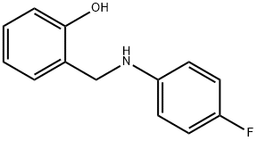 2-[(4-氟-苯基氨基)-甲基]-苯酚 结构式