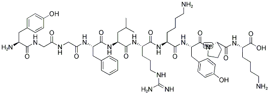 TYR-GLY-GLY-PHE-LEU-ARG-LYS-TYR-PRO-LYS 结构式