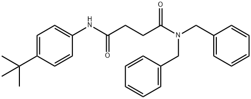 N1,N1-DIBENZYL-N4-[4-(TERT-BUTYL)PHENYL]SUCCINAMIDE 结构式