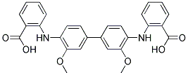 N,N'-BIS(O-CARBOXYPHENYL)-O-DIANISIDINE 结构式