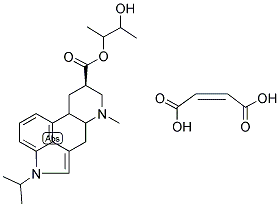 6-METHYL-1-(1-METHYLETHYL)-ERGOLINE-8BETA-CARBOXYLIC ACID 2-HYDROXY-1-METHYLPROPYL ESTER MALEATE 结构式