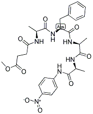 MEOSUC-ALA-PHE-ALA-ALA-PNA 结构式