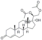 17A-HYDROXY-20B,21-DIACETOXY-4-PREGNEN-3-ONE 结构式