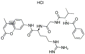 N-BENZOYL-L-VAL-GLY-ARG-7-AMIDO-4-METHYL-COUMARIN HCL 结构式