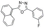 2-(3-FLUOROPHENYL)-5-(1-NAPHTHYL)-1,3,4-OXADIAZOLE 结构式