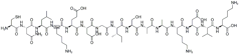 CYS-ASN-LEU-LYS-GLU-ASP-GLY-ILE-SER-ALA-ALA-LYS-ASP-VAL-LYS: CNLKEDGISAAKDVK 结构式