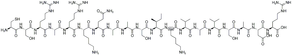 H-CYS-SER-ARG-ALA-ARG-LYS-GLN-ALA-ALA-SER-ILE-LYS-VAL-ALA-VAL-SER-ALA-ASP-ARG-OH 结构式