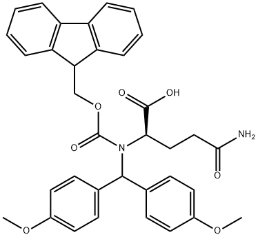 FMOC-D-GLN(MBH)-OH 结构式