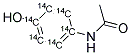 4'-HYDROXYACETANILIDE-RING-UL-14C 结构式