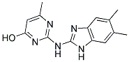 2-(5,6-DIMETHYL-2-BENZIMIDAZOLYLAMINO)-6-METHYL-4-PYRIMIDINOL 结构式