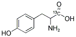 DL-4-羟基苯基(丙氨酸-1-13C) 结构式