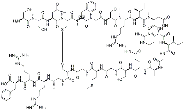 SER-SER-ASP-CYS-PHE-GLY-SER-ARG-ILE-ASP-ARG-ILE-GLY-ALA-GLN-SER-GLY-MET-GLY-CYS-GLY-ARG-ARG-PHE (DISULFIDE BRIDGE:CYS4-CYS20) 结构式