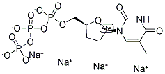 2'-DEOXYTHYMIDINE-5'-TRIPHOSPHORIC ACID, TETRASODIUM 结构式