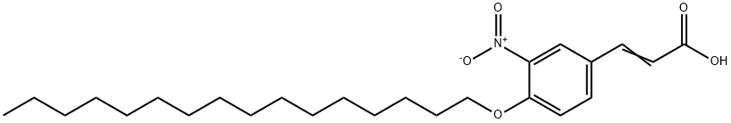 4-(HEXADECYLOXY)-3-NITROCINNAMIC ACID 结构式
