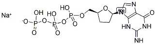 2′,3′-双脱氧鸟苷 5′-三磷酸 钠盐 溶液 结构式