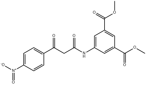 5-{[3-(4-硝基苯基)-3-氧代丙醇基]氨基}间苯二甲酸二甲酯 结构式