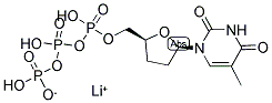 2',3'-DIDEOXYTHYMIDINE-5'-TRIPHOSPHORIC ACID, LITHIUM 结构式