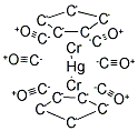 BIS(CYCLOPENTADIENYL CHROMIUMTRICARBONYL)MERCURY 结构式