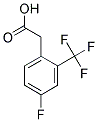 4-FLUORO-2-(TRIFLUOROMETHYL)PHENYLACETIC ACID 结构式