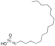 十八烷酸-1,2-13C2 结构式