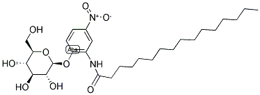 2'-(N-HEXADECANOYLAMINO)-4'-NITROPHENYL-BETA-D-GLUCOPYRANOSIDE 结构式