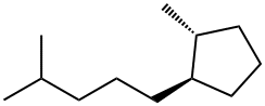 TRANS-1-METHYL-2(4-METHYLPENTYL)CYCLOPENTANE 结构式