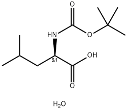 N-叔丁氧羰基-D-亮氨酸 结构式