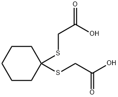 CYCLOHEXANE-1,1-BIS(MERCAPTOACETIC ACID) 结构式