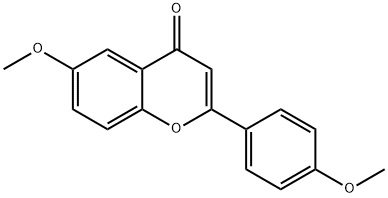 6-甲氧基-2-(4-甲氧基苯基)-4H-色烯-4-酮 结构式