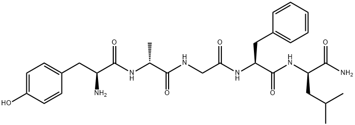 (D-ALA2,D-LEU5)-ENKEPHALIN AMIDE 结构式