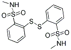 N1-METHYL-2-((2-[(METHYLAMINO)SULFONYL]PHENYL)DITHIO)BENZENE-1-SULFONAMIDE 结构式