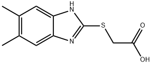 (5,6-DIMETHYL-1 H-BENZOIMIDAZOL-2-YLSULFANYL)-ACETIC ACID 结构式