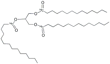 TRIMYRISTIN, [MYRISTIC-1-14C] 结构式