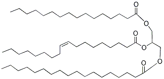1-棕榈酸-2-油酸-3-硬脂酸甘油酯 结构式