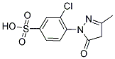 苯磺酸,3-氯-4-(4,5-二氢-3-甲基-5-氧代-1H-吡唑-1-基)- 结构式