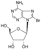 2-(6-AMINO-8-BROMO-9H-PURIN-9-YL)-5-(HYDROXYMETHYL)TETRAHYDROFURAN-3,4-DIOL 结构式
