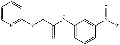 N-(3-NITROPHENYL)-2-(2-PYRIDYLTHIO)ETHANAMIDE 结构式