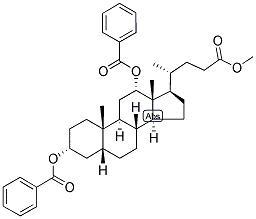 5-BETA-CHOLANIC ACID-3-ALPHA, 12-ALPHA-DIOL DIBENZOATE METHYL ESTER 结构式